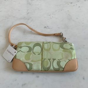 Green Coach wristlet. New with tags